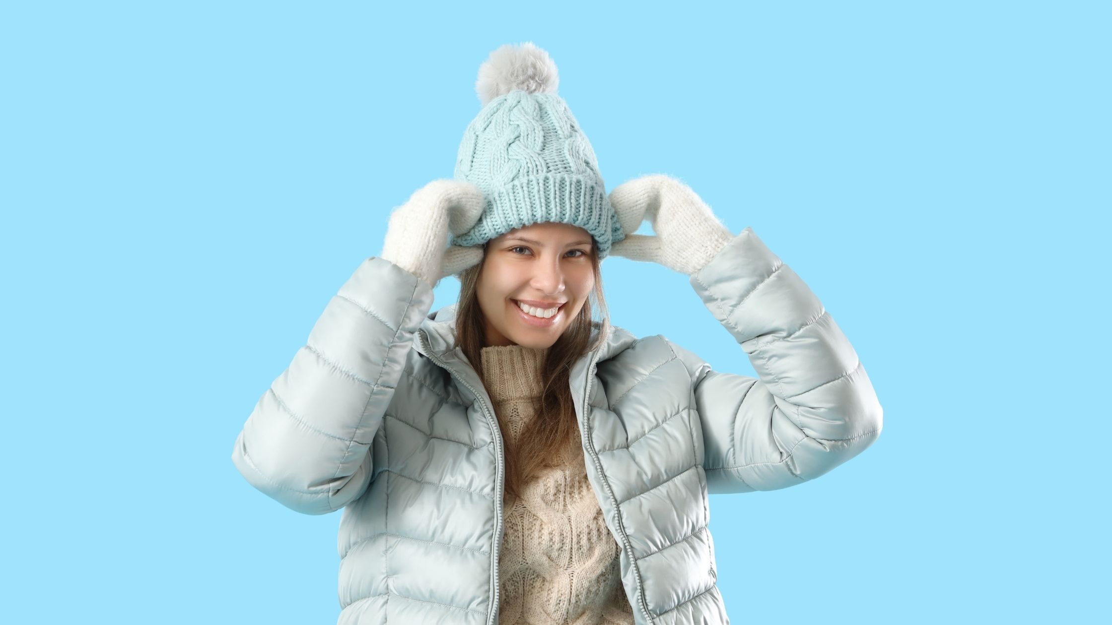 mintas kötött sapka